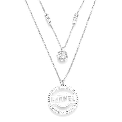 Dây Chuyền Bạc Nữ Đính Đá Mạ Vàng Trắng AvaJi AVJ.N000186.00 Màu Bạc