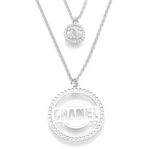 Dây Chuyền Bạc Nữ Đính Đá Mạ Vàng Trắng AvaJi AVJ.N000186.00 Màu Bạc