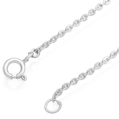 Dây Chuyền Bạc Nữ Đính Đá Mạ Vàng Trắng AvaJi AVJ.N000186.00 Màu Bạc