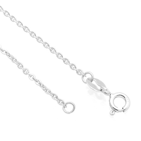 Dây Chuyền Bạc Nữ Đính Đá Mạ Vàng Trắng AvaJi AVJ.N000187.00 Màu Bạc