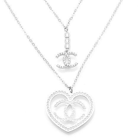 Dây Chuyền Bạc Nữ Đính Đá Mạ Vàng Trắng AvaJi AVJ.N000188.00 Màu Bạc