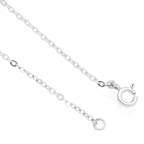 Dây Chuyền Bạc Nữ Đính Đá Mạ Vàng Trắng AvaJi AVJ.N000188.00 Màu Bạc