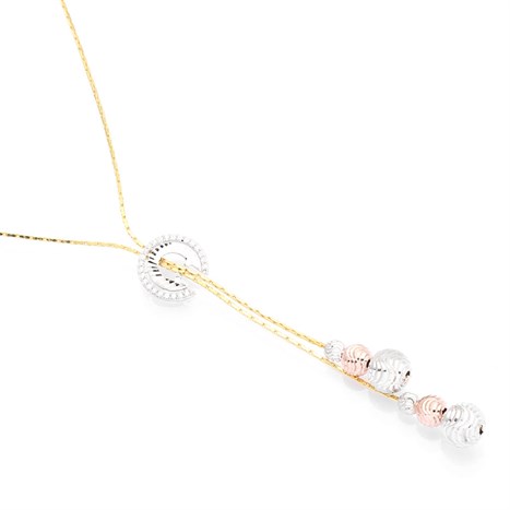 Dây Chuyền Bạc Nữ Mạ Vàng 18K AvaJi AVJ.N000191.00 Màu Vàng