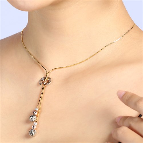 Dây Chuyền Bạc Nữ Mạ Vàng 18K AvaJi AVJ.N000191.00 Màu Vàng