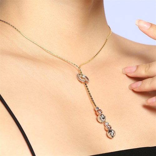Dây Chuyền Bạc Nữ Mạ Vàng 18K AvaJi AVJ.N000191.00 Màu Vàng