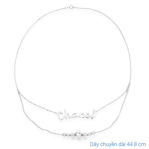 Dây Chuyền Bạc Nữ Mạ Vàng Trắng AvaJi AVJ.N000192.00 Màu Bạc