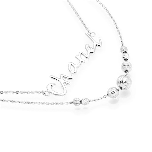 Dây Chuyền Bạc Nữ Mạ Vàng Trắng AvaJi AVJ.N000192.00 Màu Bạc