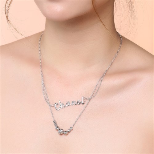 Dây Chuyền Bạc Nữ Mạ Vàng Trắng AvaJi AVJ.N000192.00 Màu Bạc