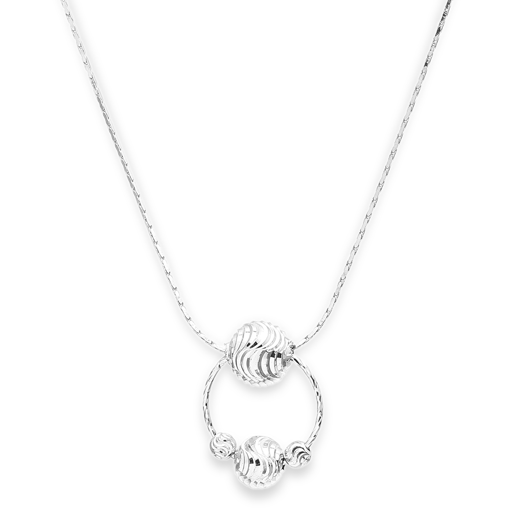 Dây Chuyền Bạc Nữ Mạ Vàng Trắng AvaJi AVJ.N000200.00 Màu Bạc