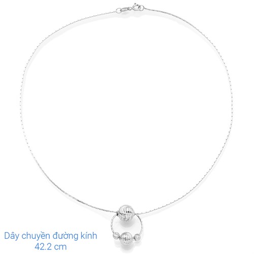 Dây Chuyền Bạc Nữ Mạ Vàng Trắng AvaJi AVJ.N000200.00 Màu Bạc