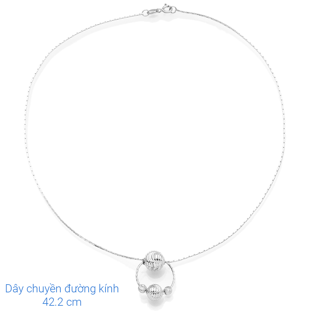 Dây Chuyền Bạc Nữ Mạ Vàng Trắng AvaJi AVJ.N000200.00 Màu Bạc