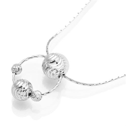 Dây Chuyền Bạc Nữ Mạ Vàng Trắng AvaJi AVJ.N000200.00 Màu Bạc