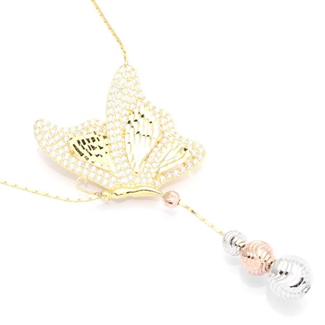 Dây Chuyền Bạc Nữ Đính Đá Mạ Vàng 18K AvaJi AVJ.N000202.00 Màu Vàng