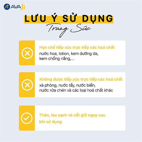 Dây Chuyền Bạc Nữ Đính Đá Mạ Vàng AvaJi AVJ.N000205.00 Màu Vàng