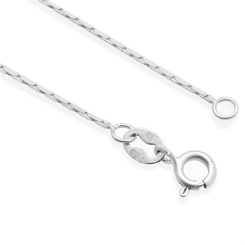 Dây Chuyền Bạc Nữ Đính Đá Mạ Vàng Trắng AvaJi AVJ.N000208.00 Màu Bạc