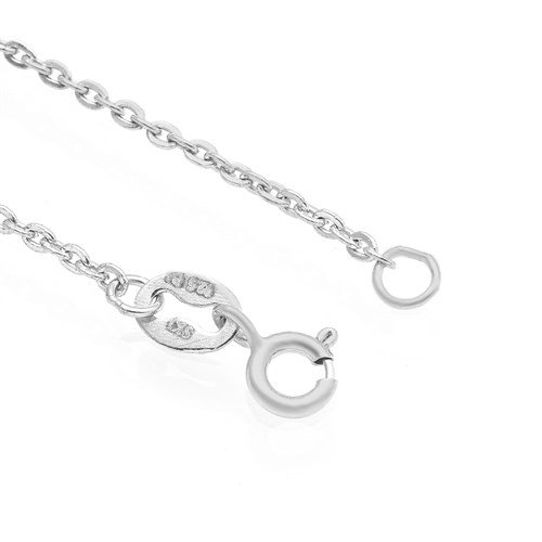 Dây Chuyền Bạc Nữ Đính Đá Mạ Vàng Trắng AvaJi AVJ.N000212.00 Màu Bạc