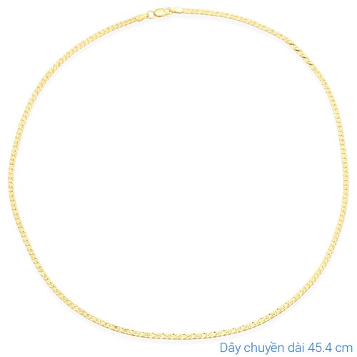 Dây Chuyền Bạc Unisex Mạ Vàng 18K AvaJi AVJ.N000217.00
