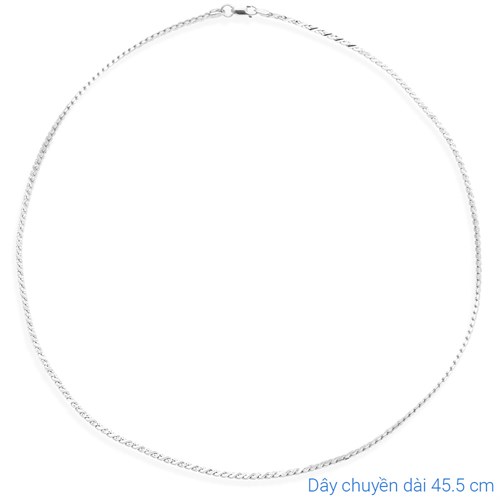 Dây Chuyền Bạc Unisex Mạ Vàng Trắng AvaJi AVJ.N000218.00 Màu Bạc