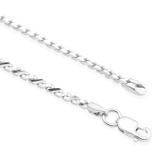 Dây Chuyền Bạc Unisex Mạ Vàng Trắng AvaJi AVJ.N000218.00 Màu Bạc