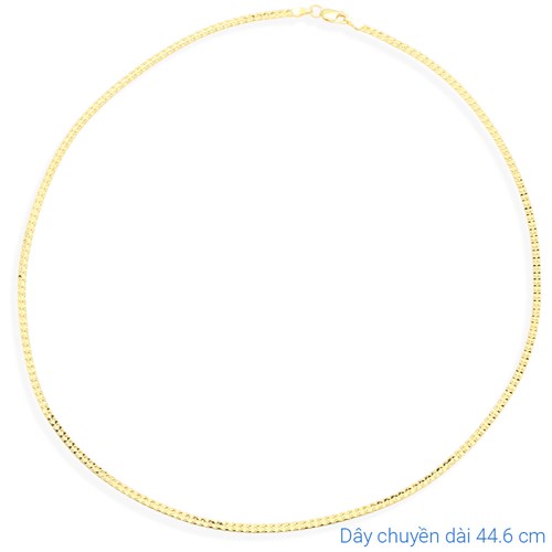Dây Chuyền Bạc Unisex Mạ Vàng 18K AvaJi AVJ.N000219.00 Màu Vàng