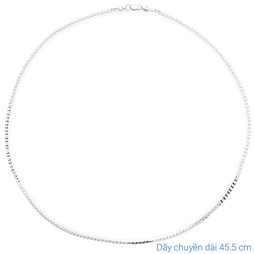 Dây Chuyền Bạc Unisex Mạ Vàng Trắng AvaJi AVJ.N000220.00 Màu Bạc