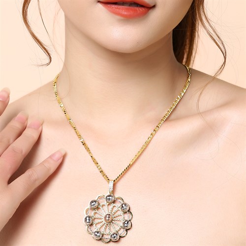 Dây Chuyền Bạc Unisex Mạ Vàng 18K AvaJi AVJ.N000221.00 Màu Vàng