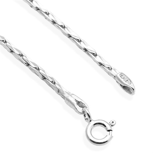 Dây Chuyền Bạc Unisex Mạ Vàng Trắng AvaJi AVJ.N000222.00 Màu Bạc