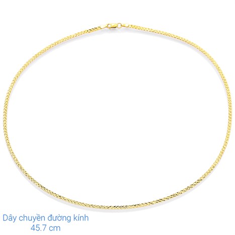 Dây Chuyền Bạc Unisex Mạ Vàng 18K AvaJi AVJ.N000223.00 Màu Vàng
