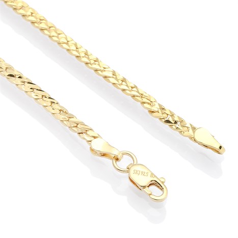 Dây Chuyền Bạc Unisex Mạ Vàng 18K AvaJi AVJ.N000223.00 Màu Vàng