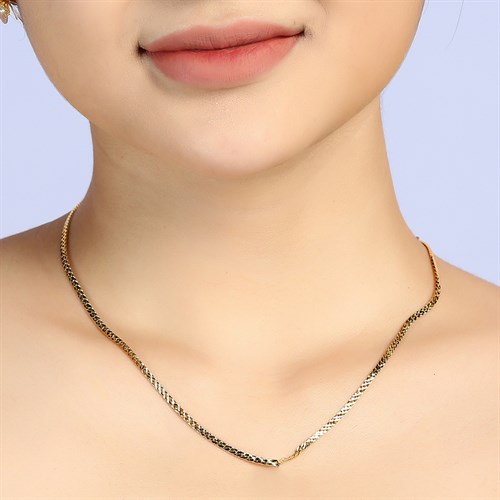 Dây Chuyền Bạc Unisex Mạ Vàng 18K AvaJi AVJ.N000223.00 Màu Vàng