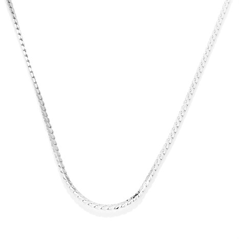 Dây Chuyền Bạc Unisex Mạ Vàng Trắng AvaJi AVJ.N000224.00 Màu Bạc