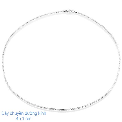 Dây Chuyền Bạc Unisex Mạ Vàng Trắng AvaJi AVJ.N000224.00 Màu Bạc