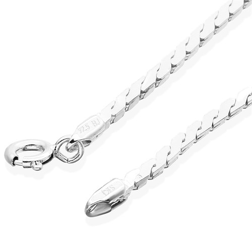 Dây Chuyền Bạc Nữ Mạ Vàng Trắng AvaJi AVJ.N000225.00 Màu Bạc