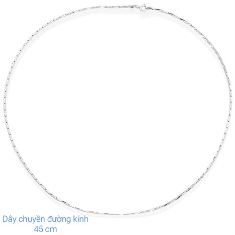 Dây Chuyền Bạc Unisex Mạ Vàng Trắng AvaJi AVJ.N000226.00 Màu Bạc