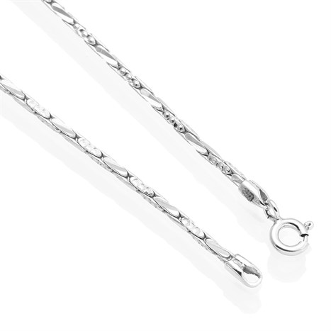 Dây Chuyền Bạc Unisex Mạ Vàng Trắng AvaJi AVJ.N000226.00 Màu Bạc