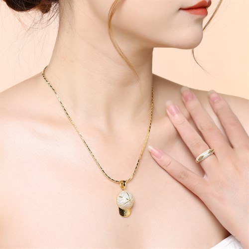 Dây Chuyền Bạc Unisex Mạ Vàng 18K AvaJi AVJ.N000228.00 Màu Vàng
