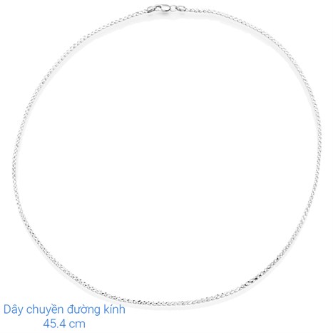 Dây Chuyền Bạc Unisex Mạ Vàng Trắng AvaJi AVJ.N000229.00 Màu Bạc