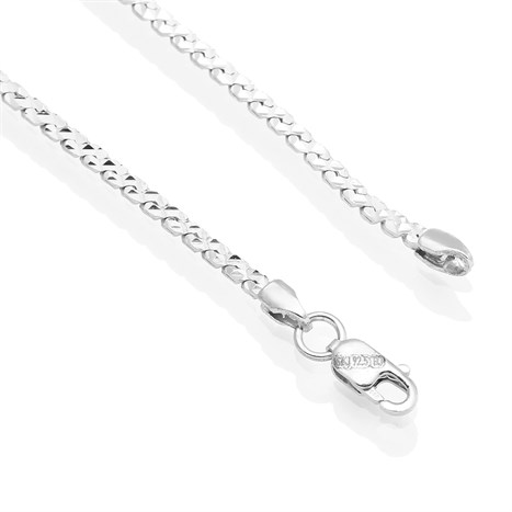 Dây Chuyền Bạc Unisex Mạ Vàng Trắng AvaJi AVJ.N000229.00 Màu Bạc