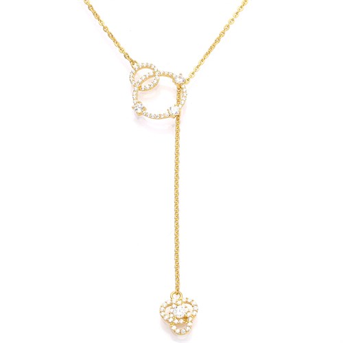 Dây Chuyền Bạc Nữ Đính Đá Mạ Vàng 18K AvaJi AVJ.N000234.00 Màu Vàng