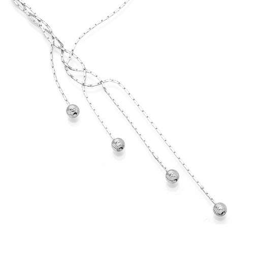 Dây Chuyền Bạc Nữ Mạ Vàng Trắng AvaJi AVJ.N000235.00 Màu Bạc