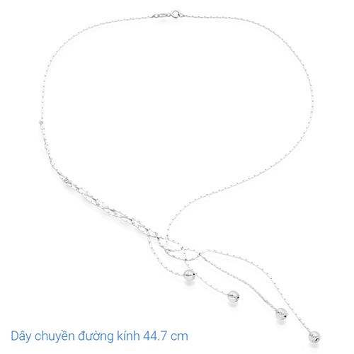 Dây Chuyền Bạc Nữ Mạ Vàng Trắng AvaJi AVJ.N000235.00 Màu Bạc