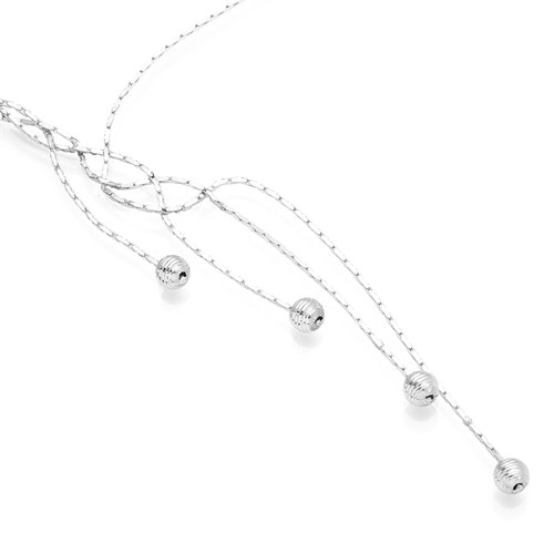 Dây Chuyền Bạc Nữ Mạ Vàng Trắng AvaJi AVJ.N000235.00 Màu Bạc