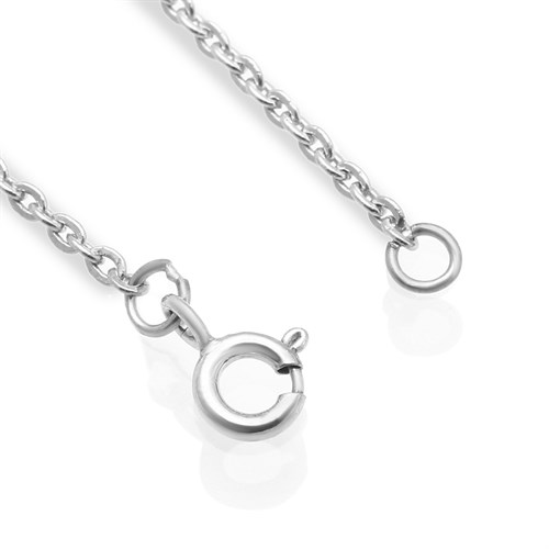 Dây Chuyền Bạc Nữ Đính Đá Mạ Vàng Trắng AvaJi AVJ.N000243.00 Màu Bạc