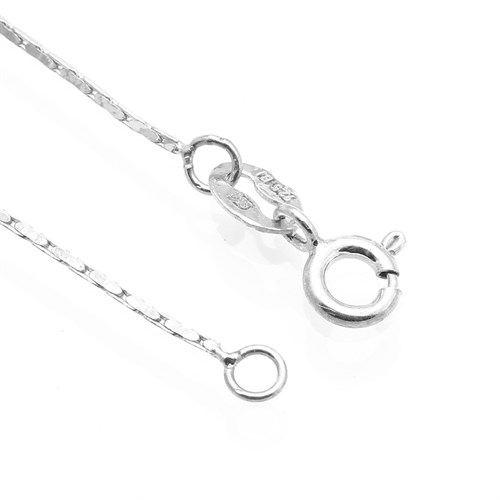 Dây Chuyền Bạc Nữ Đính Đá Mạ Vàng Trắng AvaJi AVJ.N000245.00 Màu Bạc