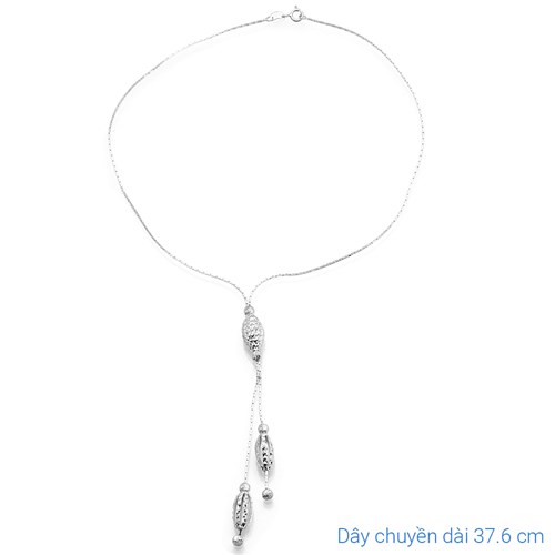 Dây Chuyền Bạc Nữ Mạ Vàng Trắng AvaJi AVJ.N000246.00 Màu Bạc