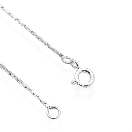 Dây Chuyền Bạc Nữ Đính Đá Mạ Vàng Trắng AvaJi AVJ.N000247.00 Màu Bạc