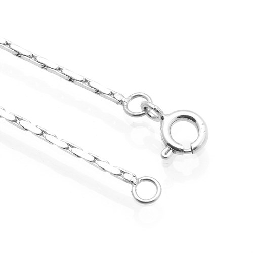 Dây Chuyền Bạc Nữ Đính Đá Mạ Vàng Trắng AvaJi AVJ.N000250.00 Màu Bạc