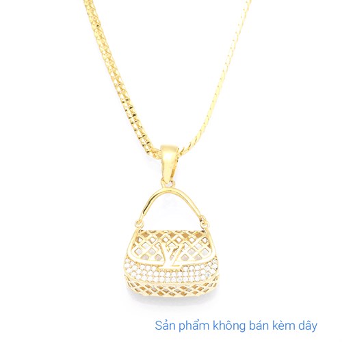 Mặt Dây Chuyền Bạc Nữ Đính Đá Mạ Vàng 18K AvaJi AVJ.P000009.00 Màu Vàng