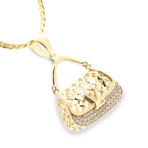 Mặt Dây Chuyền Bạc Nữ Đính Đá Mạ Vàng 18K AvaJi AVJ.P000009.00 Màu Vàng