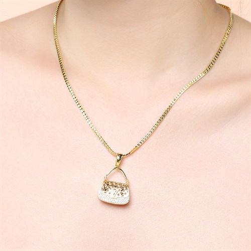 Mặt Dây Chuyền Bạc Nữ Đính Đá Mạ Vàng 18K AvaJi AVJ.P000009.00 Màu Vàng